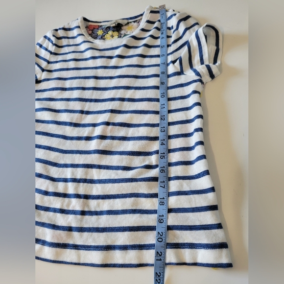 Sea New York Womens Floral Embroidered Striped Tee Blue Size 2 - Picture 9 of 9